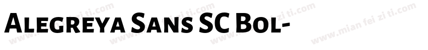 Alegreya Sans SC Bol字体转换
